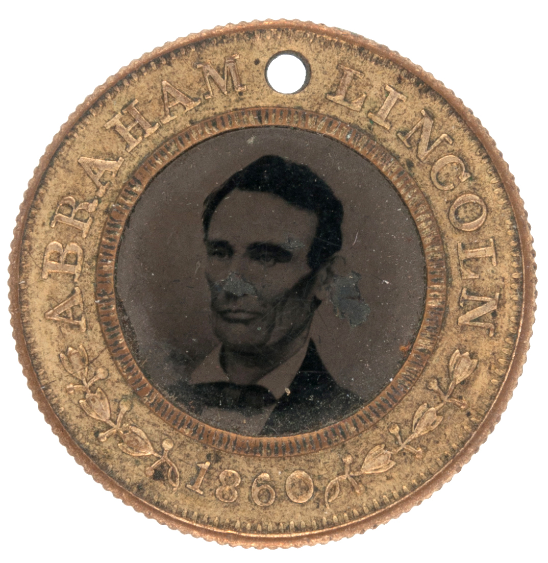 Hake S LINCOLN HAMLIN BACK TO BACK FERROTYPE AL 1864 89