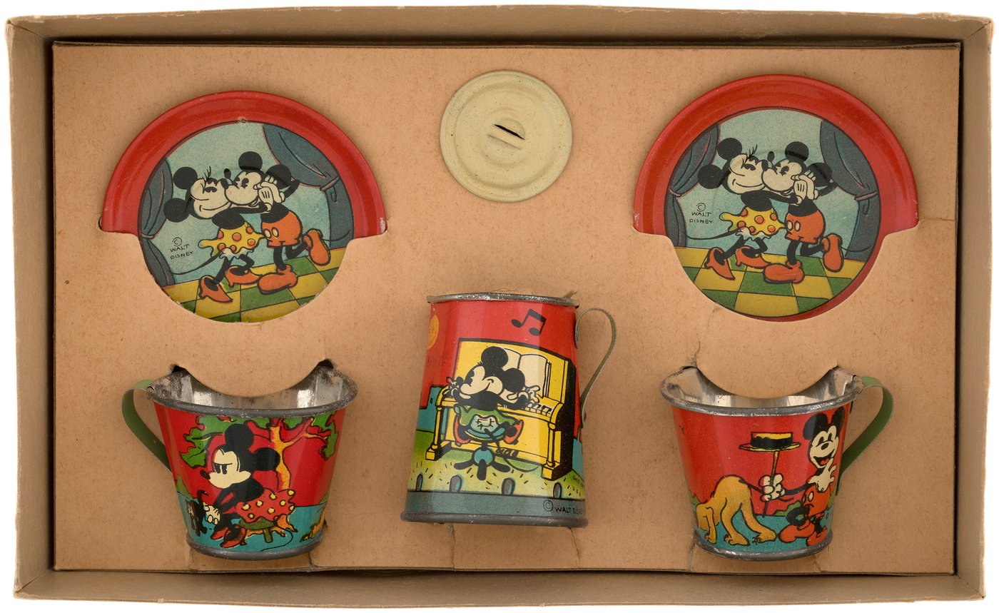 Hake S MICKEY MINNIE MOUSE BOXED OHIO ART TEA SET