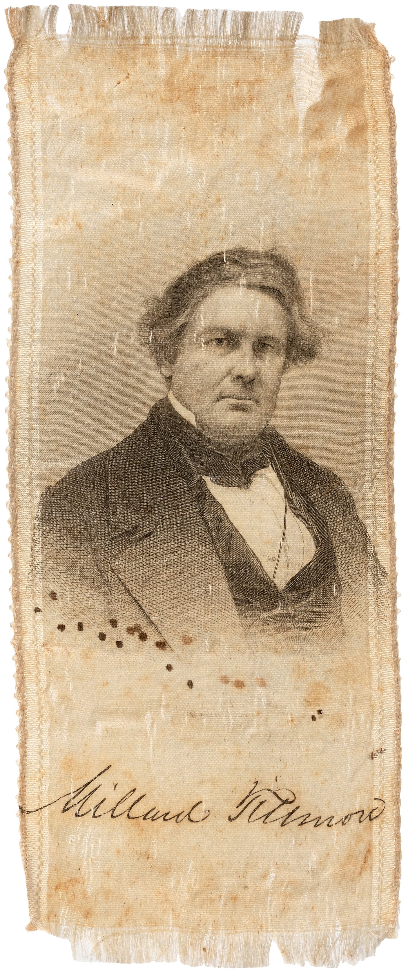 Hake S Rare Millard Fillmore Brady Portrait Ribbon