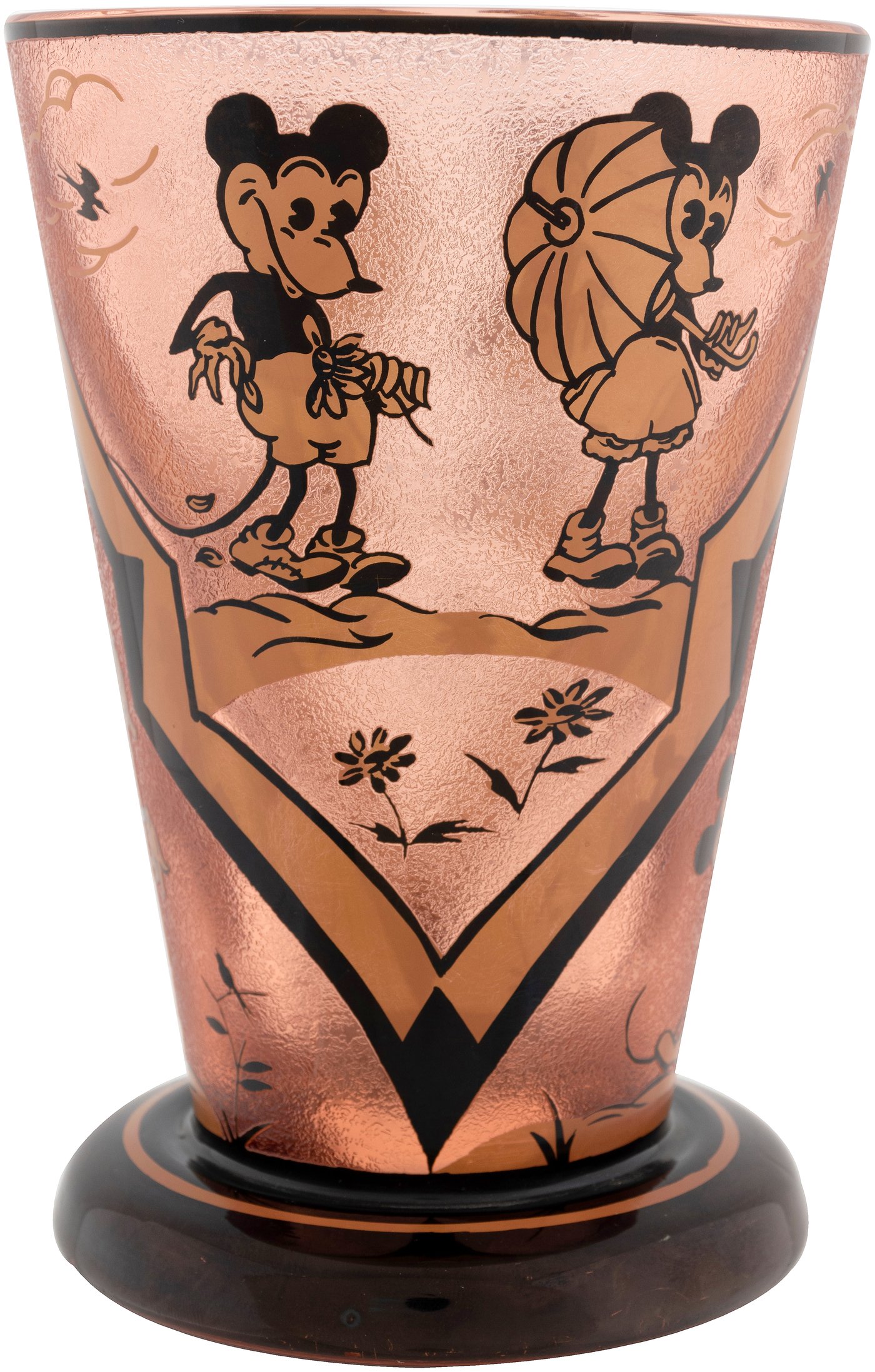 Hake S Mickey Minnie Mouse Impressive Glass Vase