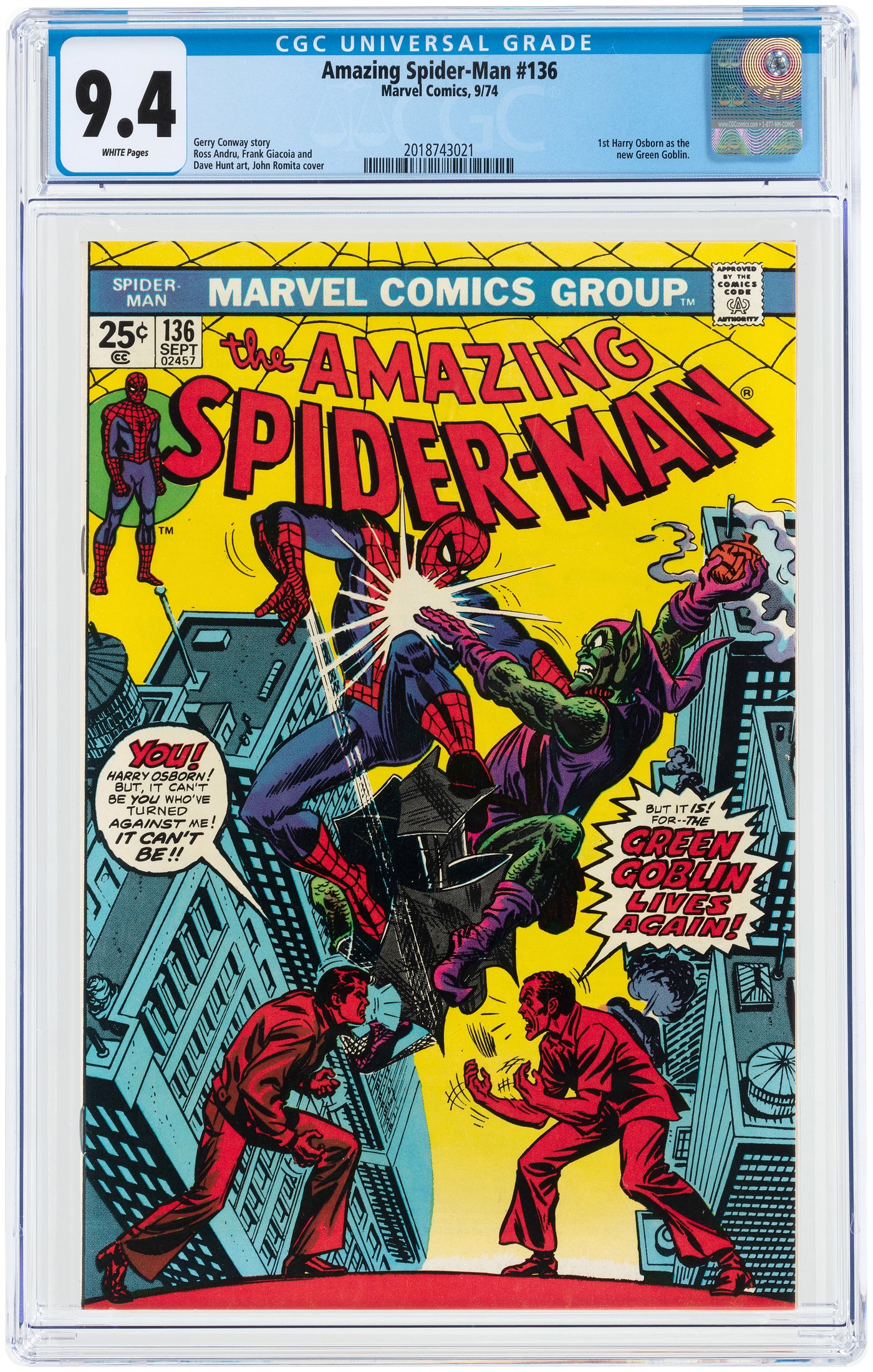 Hake S AMAZING SPIDER MAN 136 137 CGC PAIR