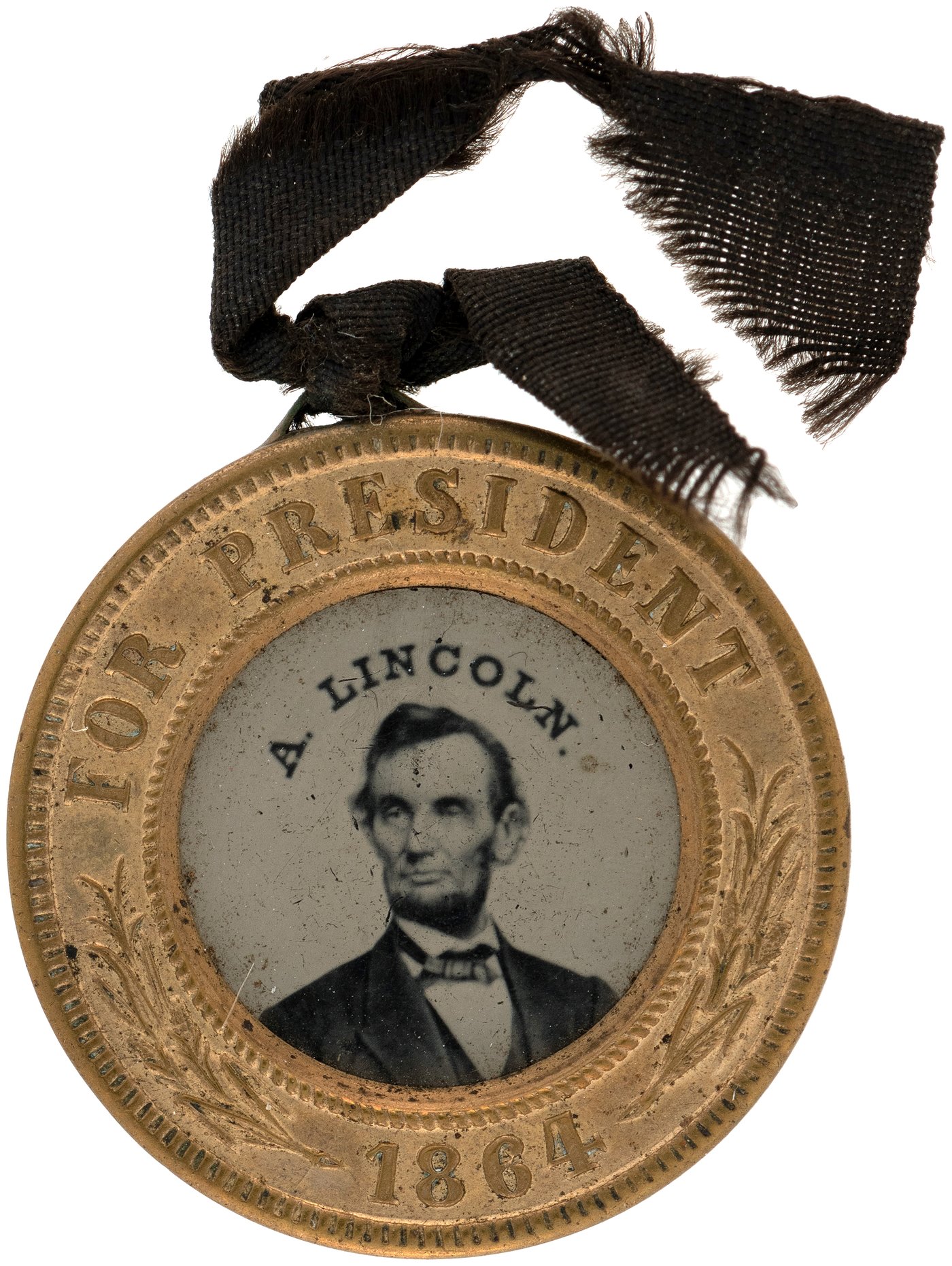 Hake S Lincoln Johnson Back To Back Brass Shell Ferrotype Jugate