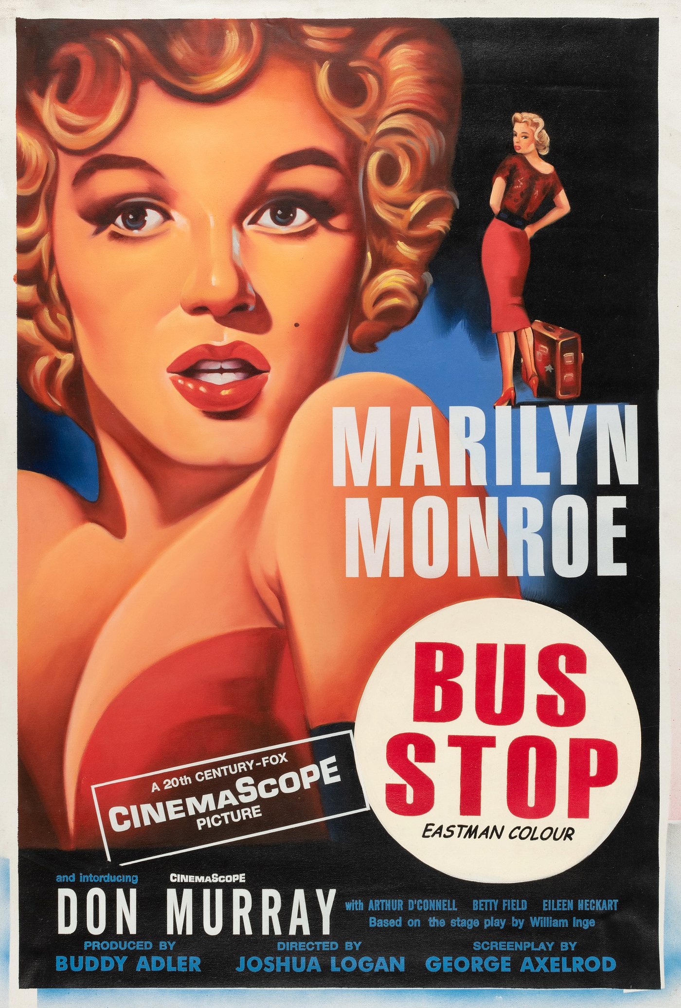 Hake S MARILYN MONROE BUS STOP MOVIE POSTER RECREATION ORIGINAL ART