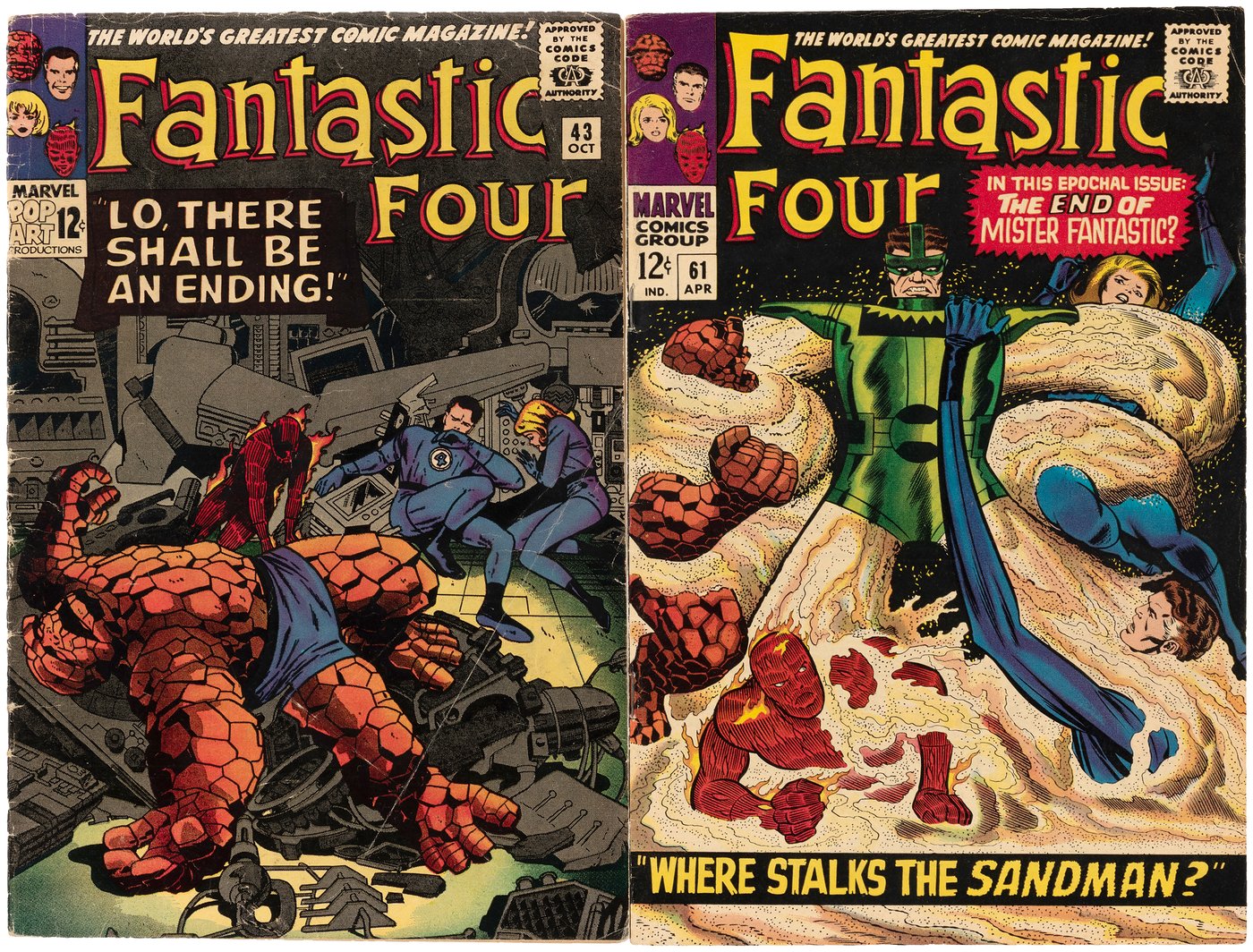 Hake S FANTASTIC FOUR SILVER AGE COMIC LOT OF 10 ISSUES