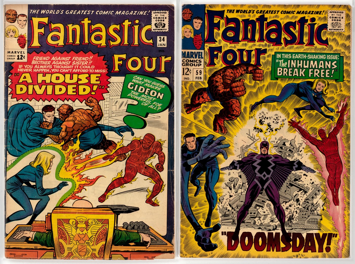 Hake S FANTASTIC FOUR SILVER AGE LOT OF 14 COMIC ISSUES