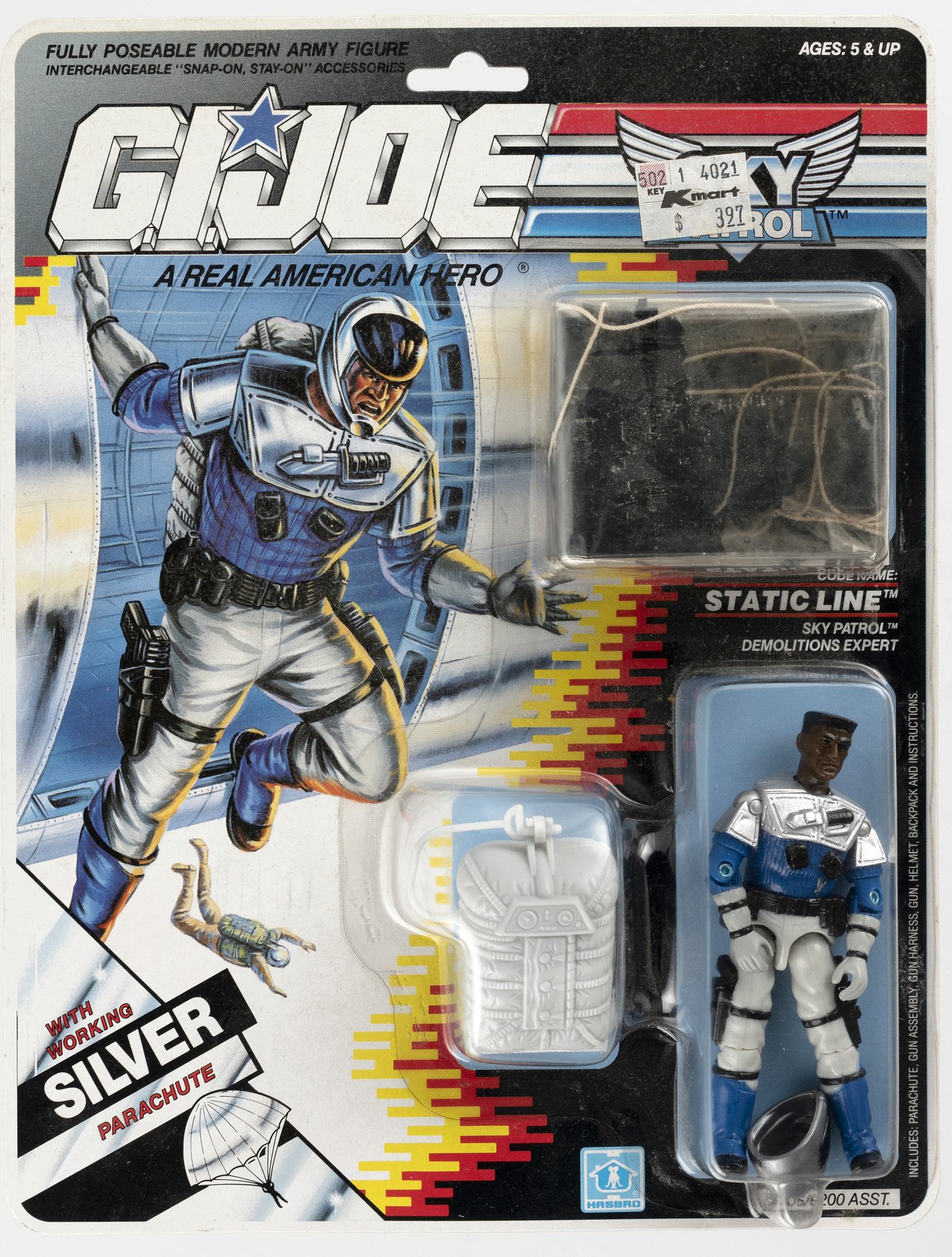 Hake S G I JOE SKY PATROL 1990 STATIC LINE SERIES 9 40 BACK