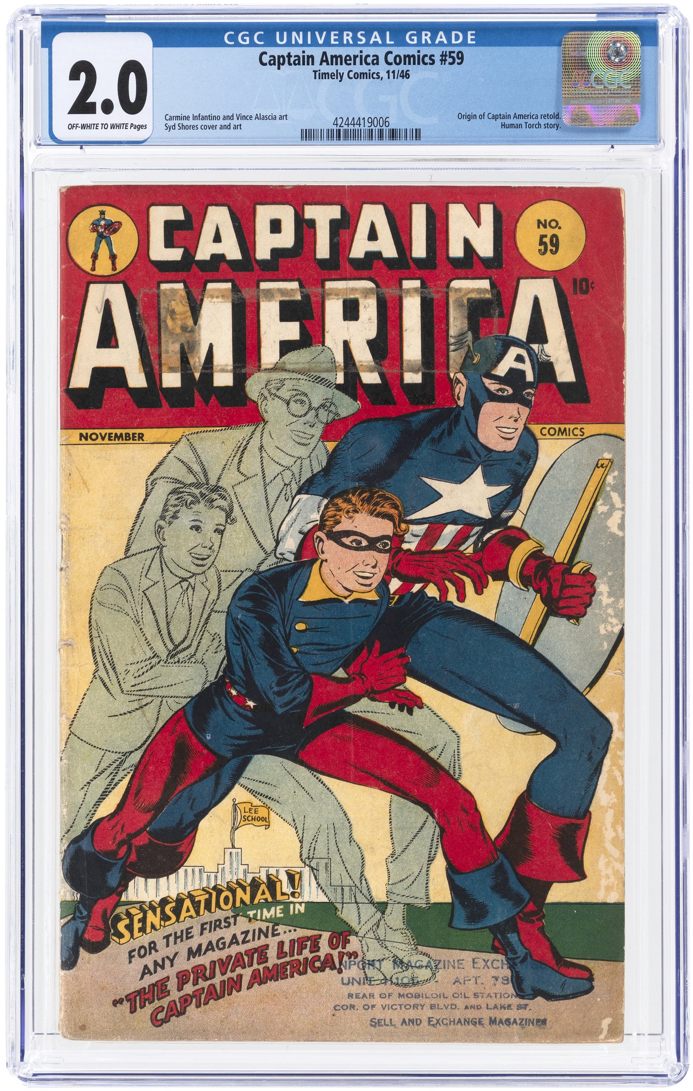 Hake S Captain America Comics November Cgc Good