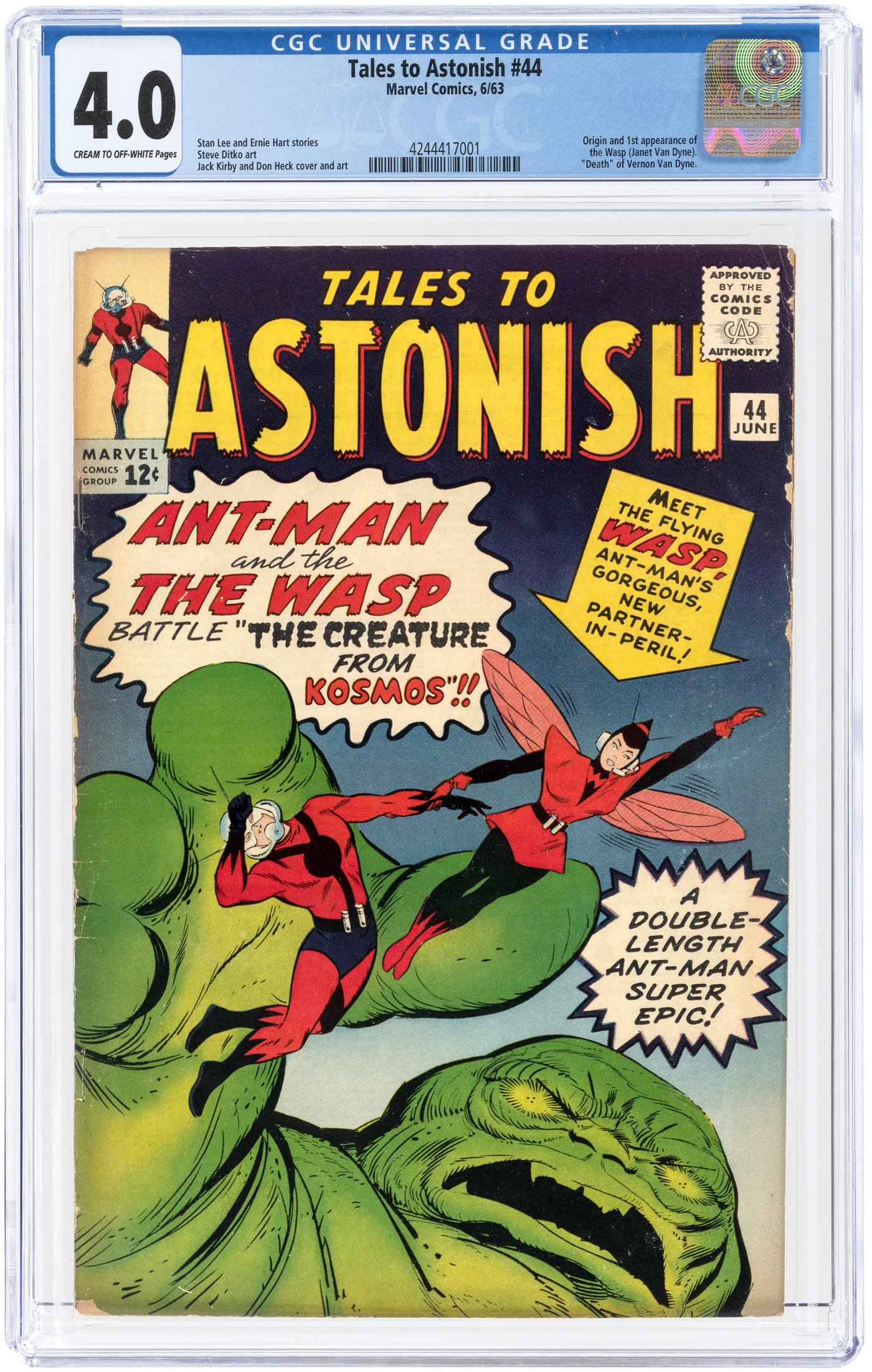 Hake S Tales To Astonish June Cgc Vg First Wasp