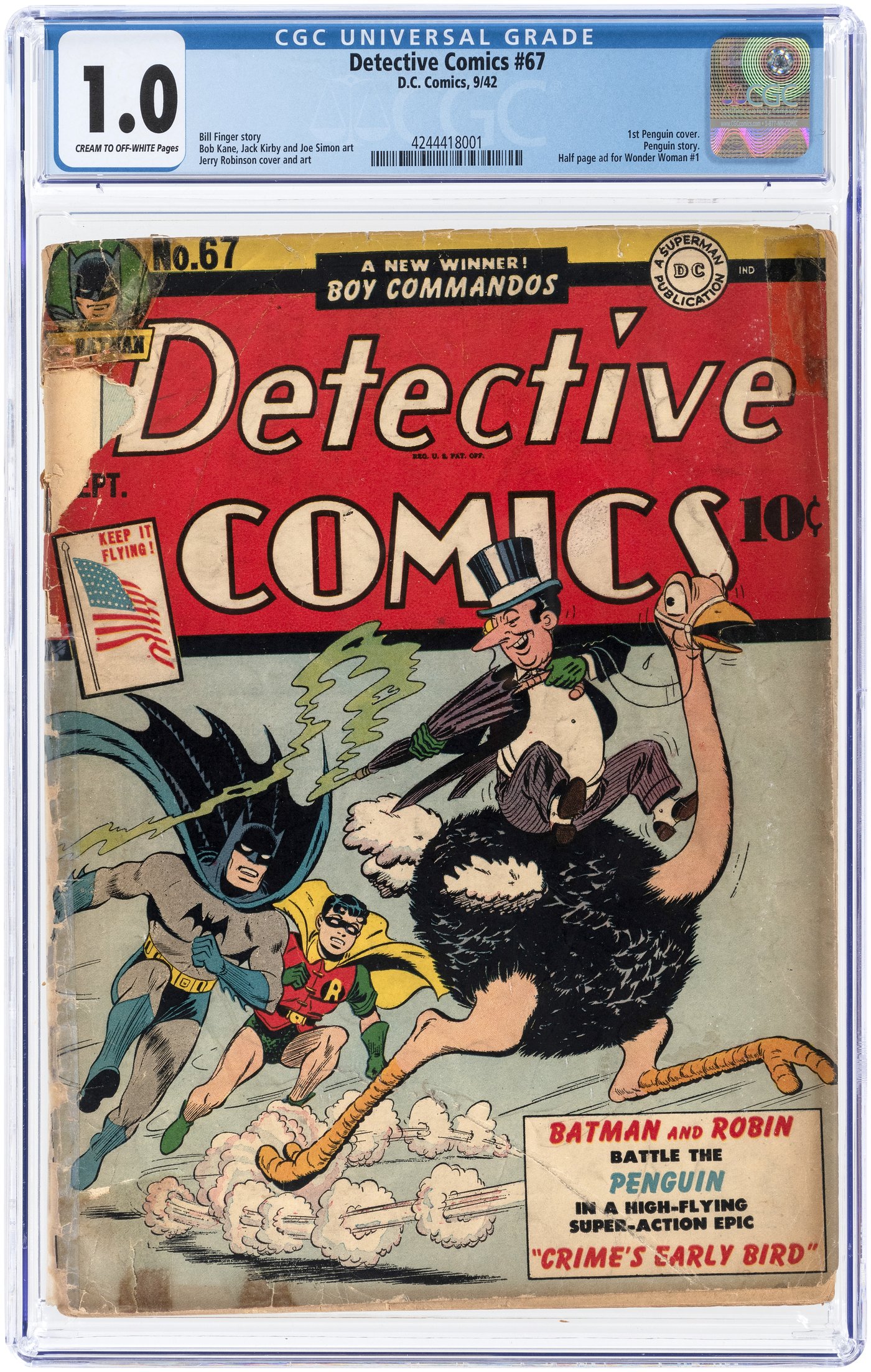 Hake S Detective Comics September Cgc Fair First