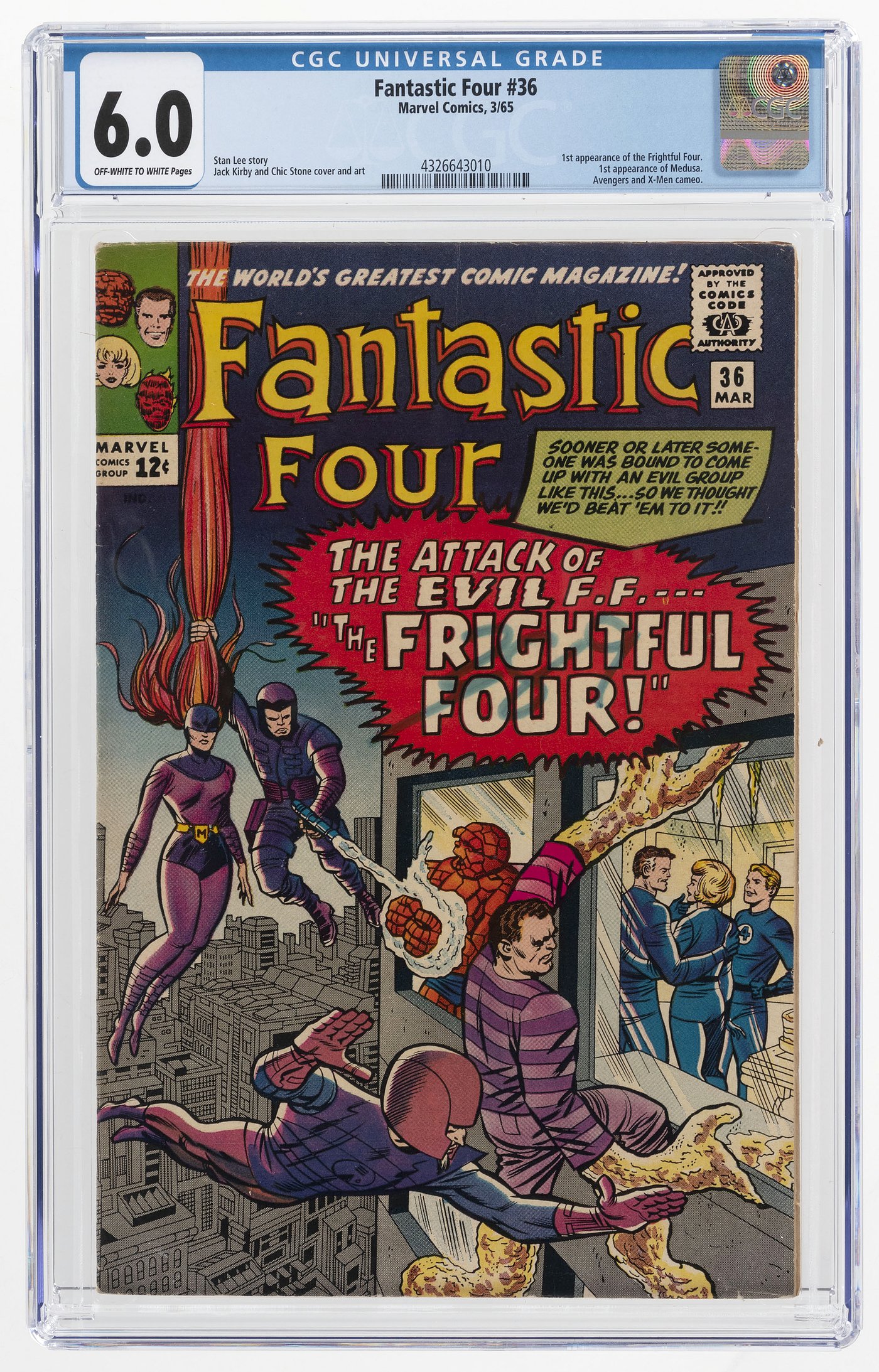 Hake S Fantastic Four March Cgc Fine First Frightful