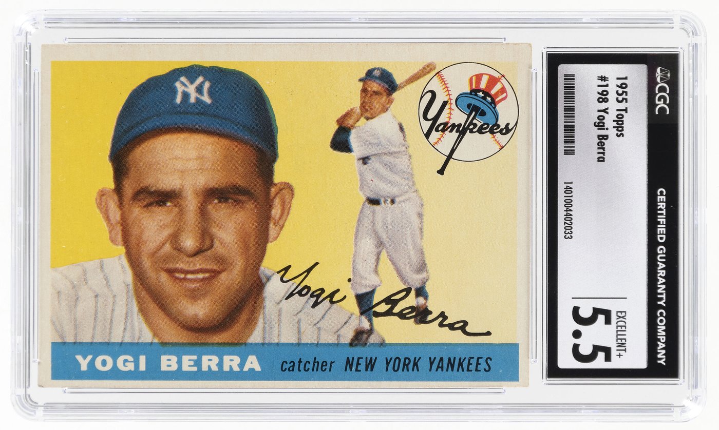 Hake S 1955 TOPPS 198 YOGI BERRA HOF CGC 5 5 EXCELLENT