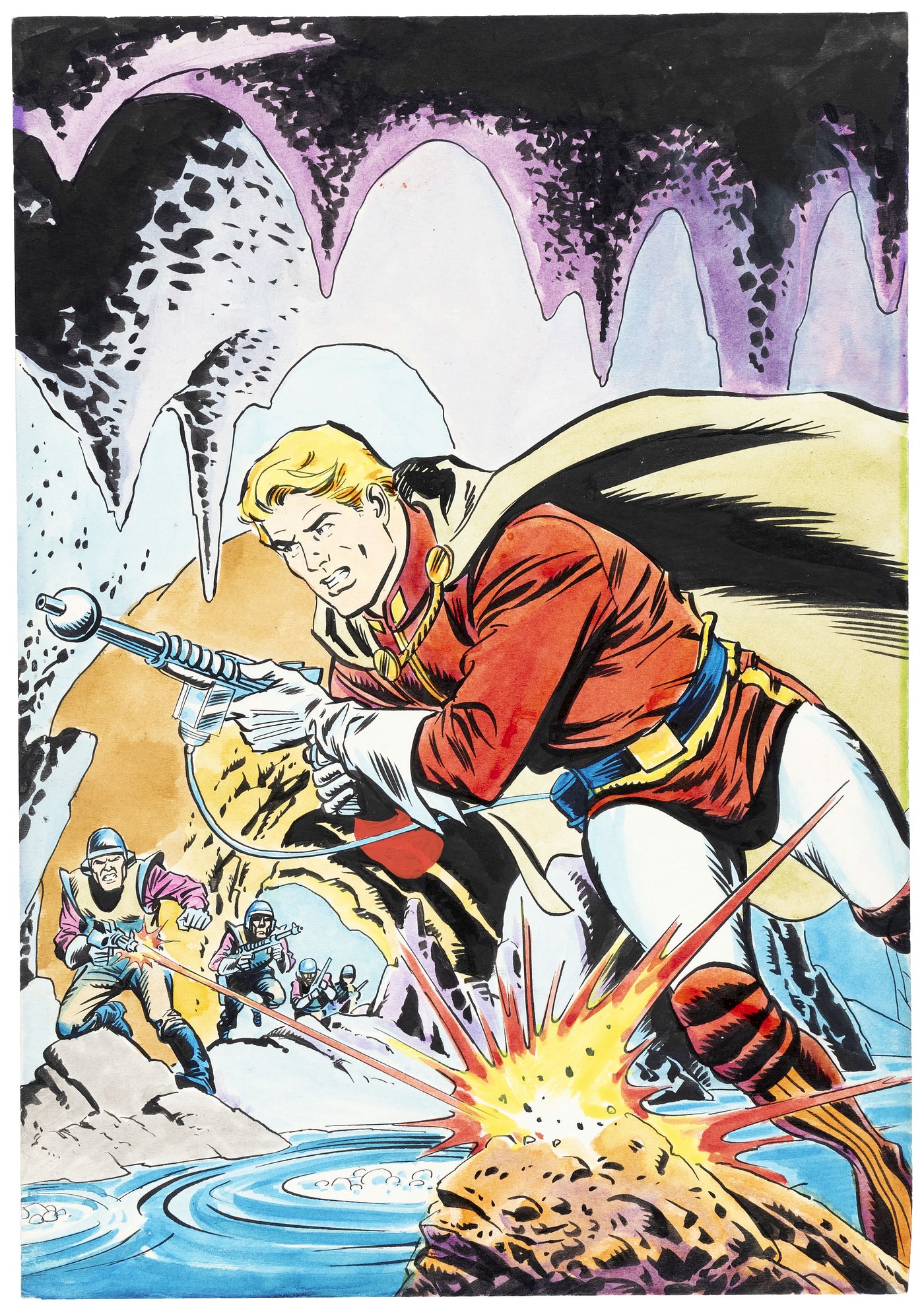 Hake S Flash Gordon Spanish Comic Book Cover Original Art By