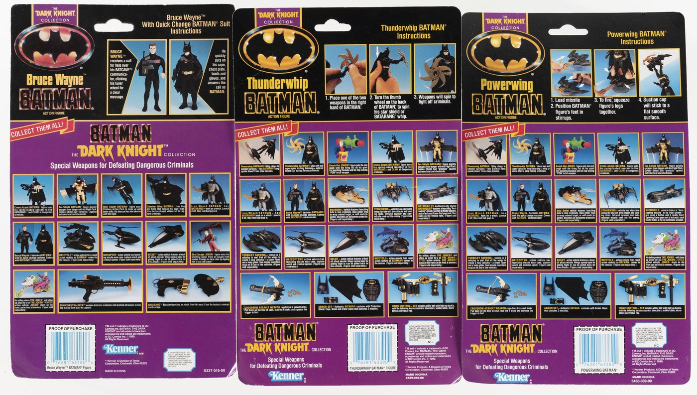 Hake S BATMAN THE DARK KNIGHT COLLECTION CARDED ACTION FIGURE TRIO