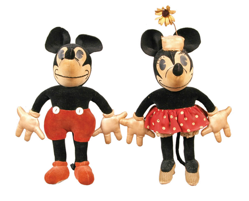 Hake S RARE MICKEY AND MINNIE MOUSE DOLLS BY CHARLOTTE CLARK