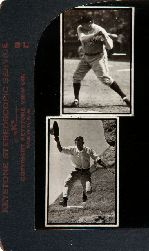 Hake S Babe Ruth Batting Optometrist Test Stereoscopic Card