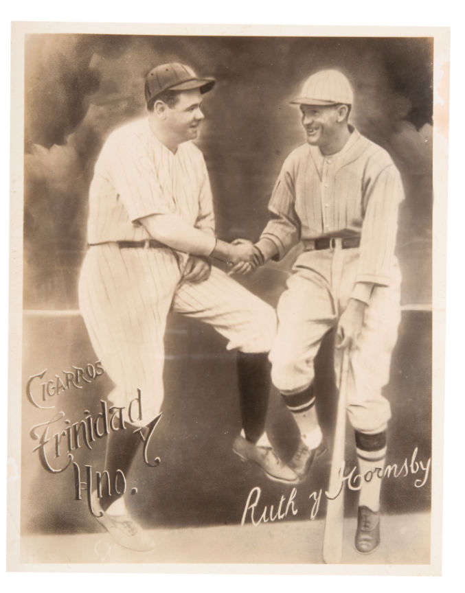 Hake S BABE RUTH ROGERS HORNSBY 1927 CIGARROS TRINIDAD Y HNO