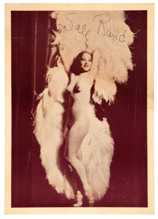 Hake S Burlesque Legend Sally Rand Signed Topless Photo