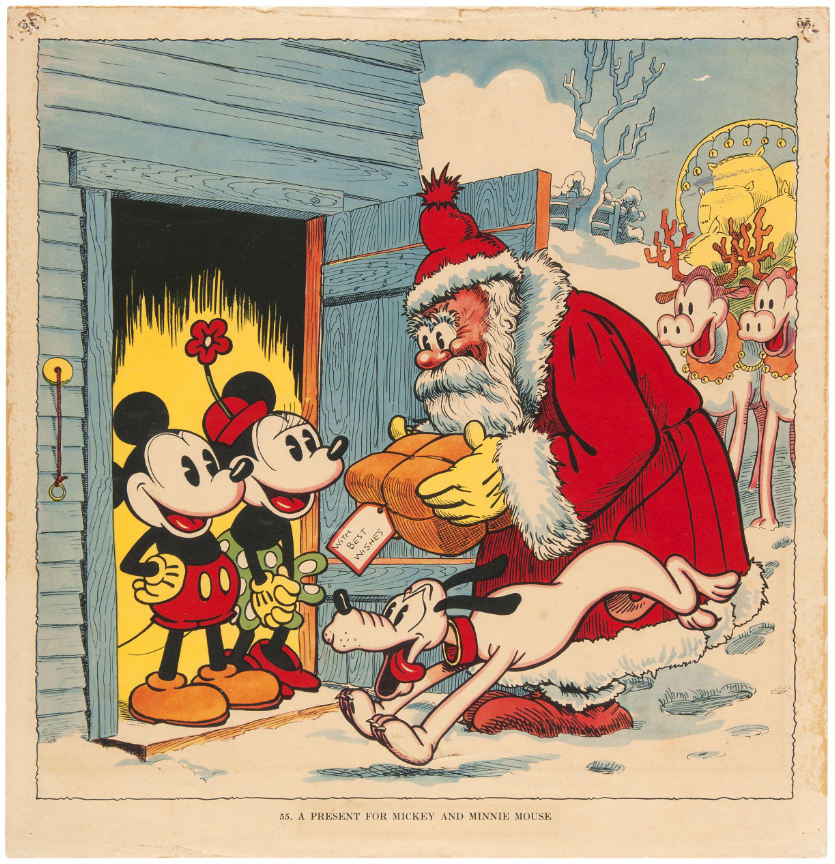 Hake S Mickey Minnie Mouse With Santa Claus Educational Series Picture