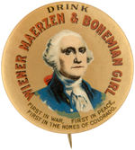 DENVER BREWER CIRCA 1900 BUTTON FEATURING GEORGE WASHINGTON.