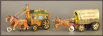 "DAVY CROCKETT" FRONTIER WAGON AND STAGECOACH FRICTION TOYS BY LINEMAR.