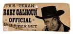 "TV'S TEXAN-RORY CALHOUN OFFICIAL HOLSTER SET."