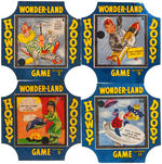 "HOWDY DOODY WONDER-LAND GAME" BREAD END LABELS COMPLETE SET W/GAME BOARD/ALBUM.