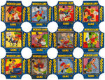 "HOWDY DOODY WONDER-LAND GAME" BREAD END LABELS COMPLETE SET W/GAME BOARD/ALBUM.