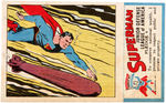 "SUPERMAN" PREMIUM BREAD CARD #4 COMPLETE WITH STAMP.