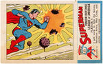 "SUPERMAN" PREMIUM BREAD CARD #14 COMPLETE WITH STAMP.