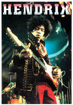 JIMI HENDRIX AMERICAN FLAG LOGO POSTER.