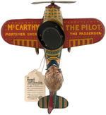 CHARLIE "McCARTHY THE PILOT - MORTIMER SNERD THE PASSENGER" MARX FACTORY PROTOTYPE WIND-UP PLANE.