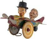 CHARLIE "McCARTHY THE PILOT - MORTIMER SNERD THE PASSENGER" MARX FACTORY PROTOTYPE WIND-UP PLANE.