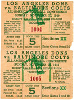 BALTIMORE COLTS PROGRAMS AND TICKETS.