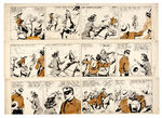 19 CONSECUTIVE 1941 ORIGINAL ART DAILY COMIC STRIPS PUBLISHED IN "THE LONE RANGER" COMIC BOOK #1.