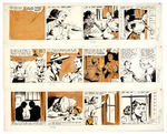 19 CONSECUTIVE 1941 ORIGINAL ART DAILY COMIC STRIPS PUBLISHED IN "THE LONE RANGER" COMIC BOOK #1.