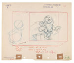 "SNOW WHITE AND THE SEVEN DWARFS" ORIGINAL STORYBOARD ART TRIO.