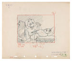 "SNOW WHITE AND THE SEVEN DWARFS" ORIGINAL STORYBOARD ART TRIO.