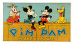 "PIM PAM MICKEY MOUSE" BOX LABEL.