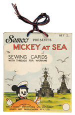 MICKEY MOUSE MILITARY THEME SEWING CARD SETS.