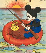 MICKEY MOUSE MILITARY THEME SEWING CARD SETS.