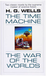 H.G. WELLS "THE TIME MACHINE/THE WAR OF THE WORLDS" BARCLAY SHAW ORIGINAL BOOK COVER PAINTING.