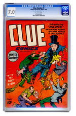 CLUE COMICS #9 WINTER 1944 CGC 7.0 OFF-WHITE PAGES.