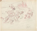 SILLY SYMPHONIES "LITTLE HIAWATHA" ORIGINAL ART PAIR.