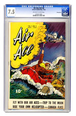 AIR ACE V2 #6 NOVEMBER 1944 CGC 7.5 OFF-WHITE TO WHITE PAGES. PENNSYLVANIA COPY.