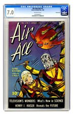 AIR ACE V2 #7 APRIL 1945 CGC 7.0 OFF-WHITE PAGES PENNSYLVANIA COPY.