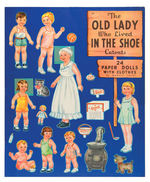 "THE OLD LADY WHO LIVED IN THE SHOE CUTOUTS" PAPERDOLL BOOK.