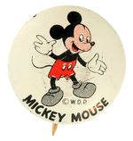 "MICKEY MOUSE" BUTTON FROM "DONALD DUCK PEANUT BUTTER" SET.