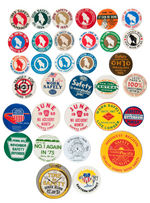 RAILROAD SAFETY EXTENSIVE COLLECTION OF 84 BUTTONS.