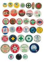 NON-RAILROAD SAFETY THEME BUTTON COLLECTION.