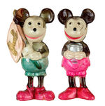 MICKEY/MINNIE MOUSE JAPANESE CELLULOID FIGURES (SIZE VARIETIES).